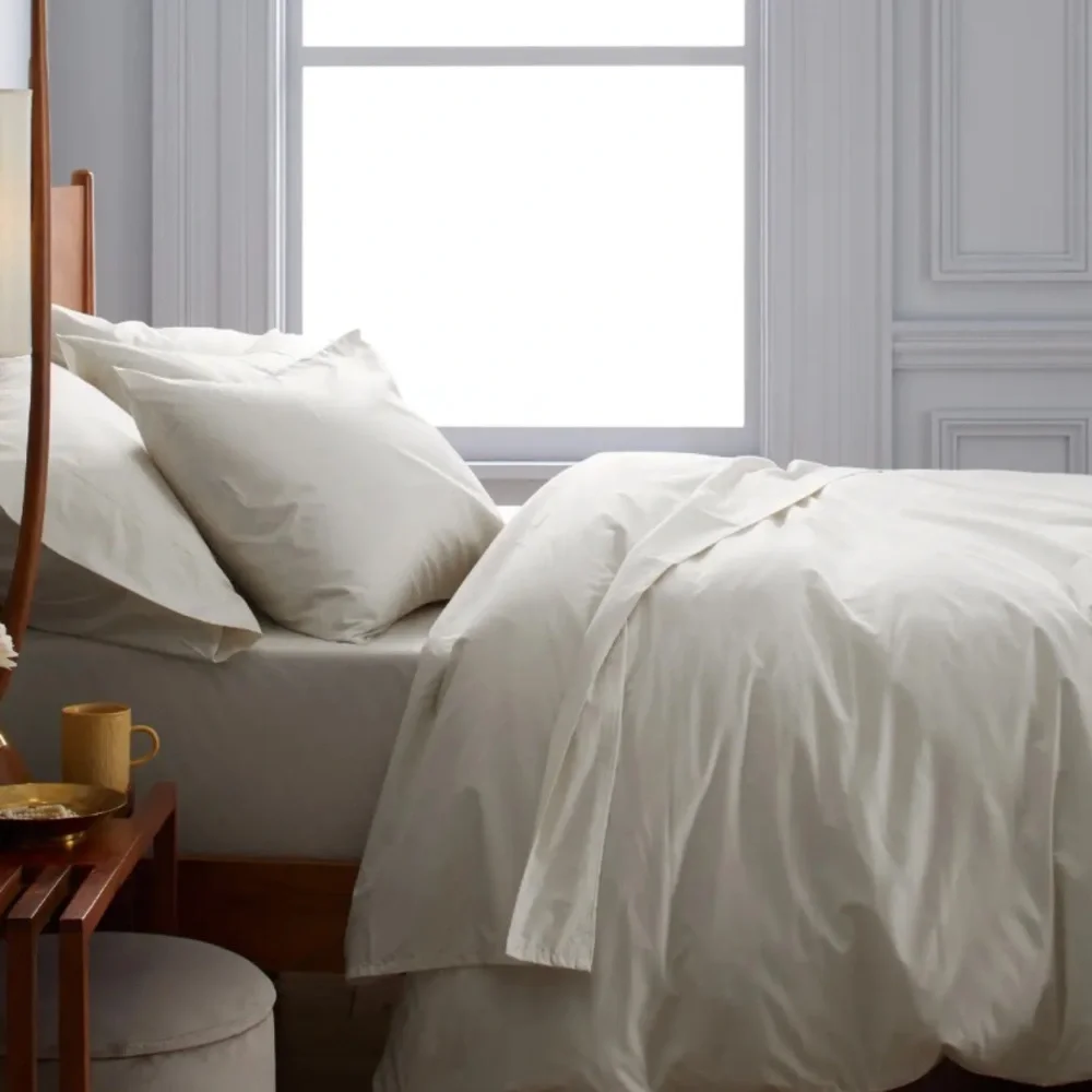 NWOT Quince Classic Organic Percale Duvet Cover Queen (White)